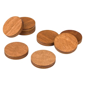 Wooden Refrigerator Magnets, Decorative Magnets, Office Magnets, Round Fridge Magnets. Brown Medium Size image 2