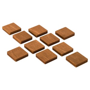 Holz Kühlschrankmagnete, dekorative Magnete, Büromagnete, quadratische Kühlschrankmagnete, natürliche und umweltfreundliche Holzmagnete. Medium 10 PCS