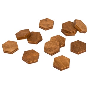 Kühlschrankmagnete Büromagnete, Hexagon Kühlschrankmagnete, natürliche und umweltfreundliche Holzmagnete. Braun kleine Größe Bild 3