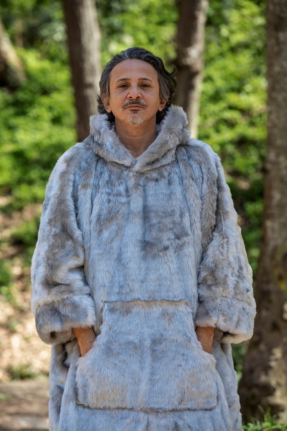 Silver faux shop fur jacket