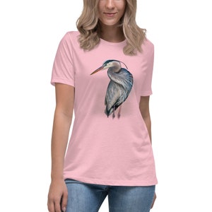 Women&#39;s Relaxed T-Shirt &quot;Great Blue Heron&quot;