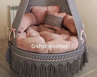 Macrame Swing Chair, Round Swing Chair, Macrame Swing, Hammock chair, Outdoor Swing, Hanging Chair, Indoor swing, Patio swing, macrame swing