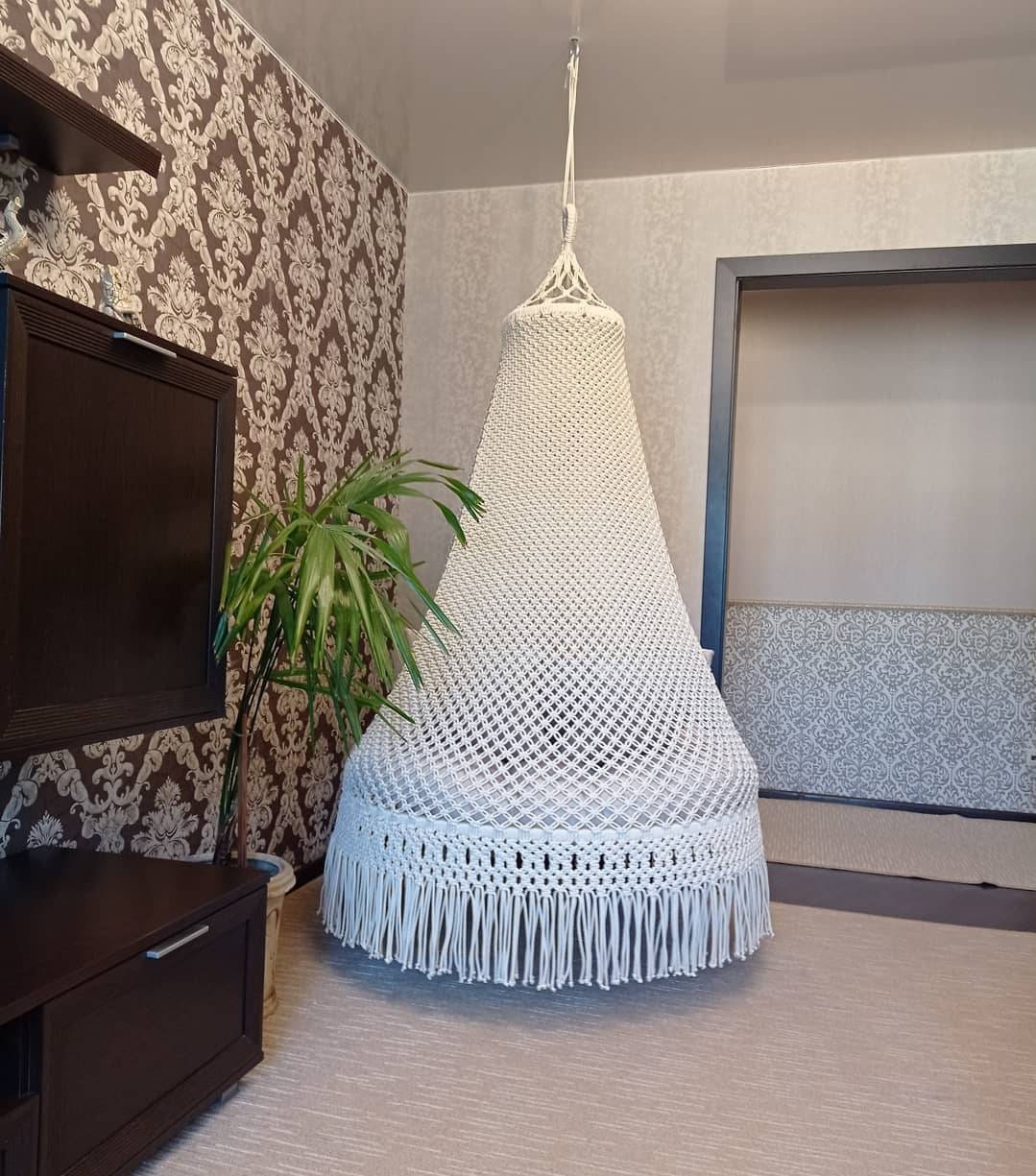 Macrame Swing Chair, Macrame Swing, Hanging Chair, Macrame Hanging