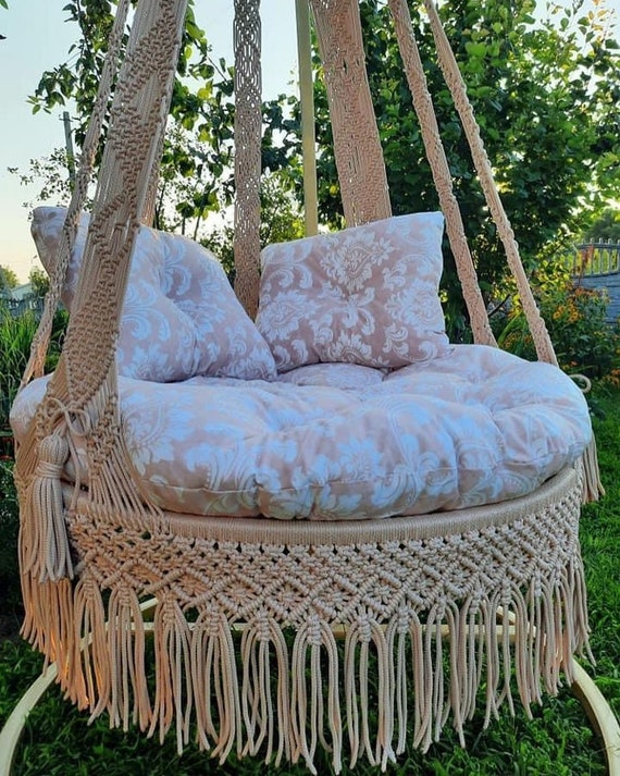Buy Swing, Macrame Swing, Macrame Swing Chair, Round Swing Chair