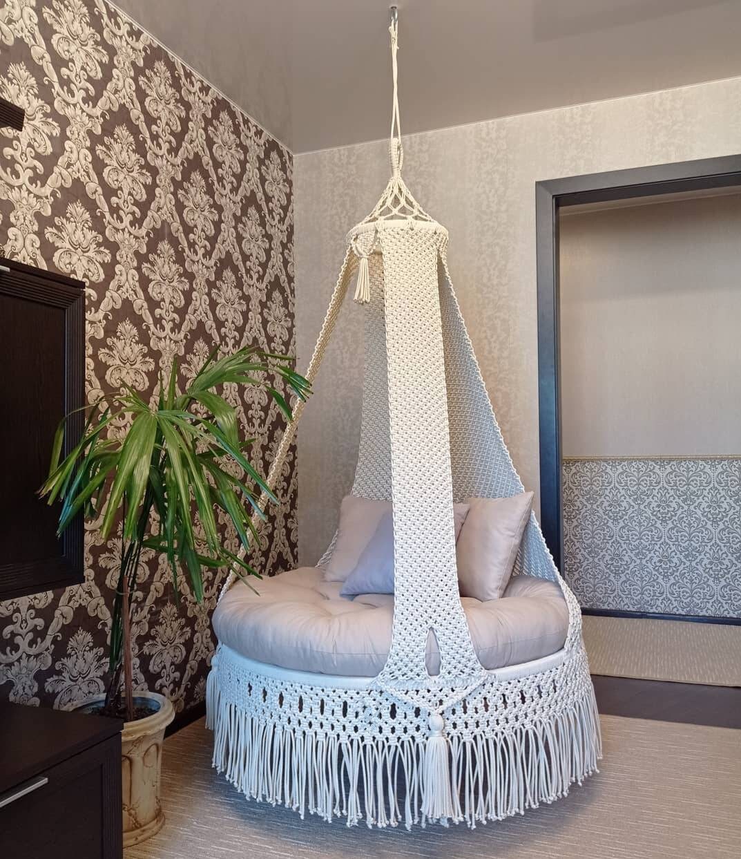 Macrame Swing Chair, Macrame Swing, Hanging Chair, Macrame Hanging