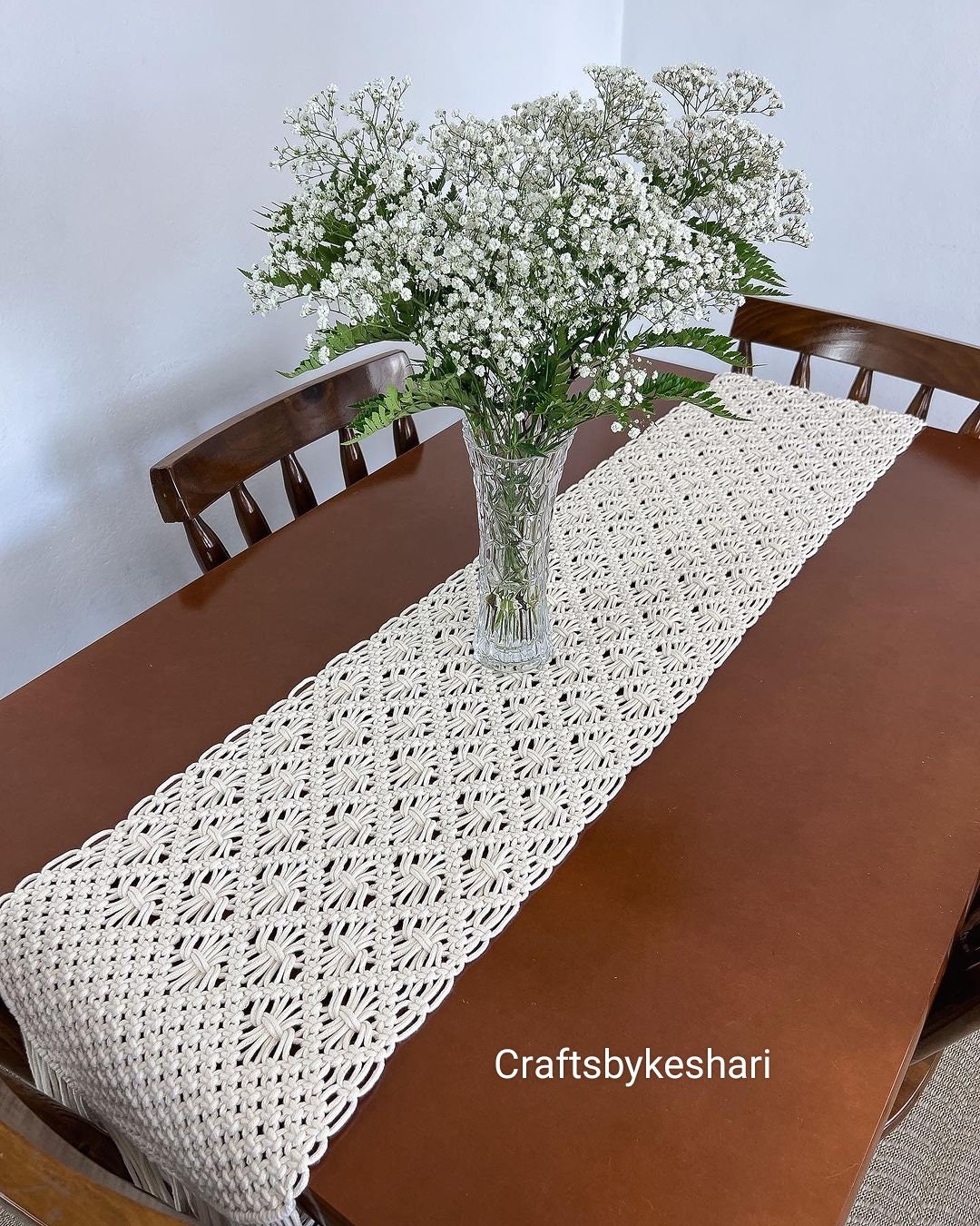 Macrame Table Runner, Dining Macrame Table Runner, Boho Home Decor ...