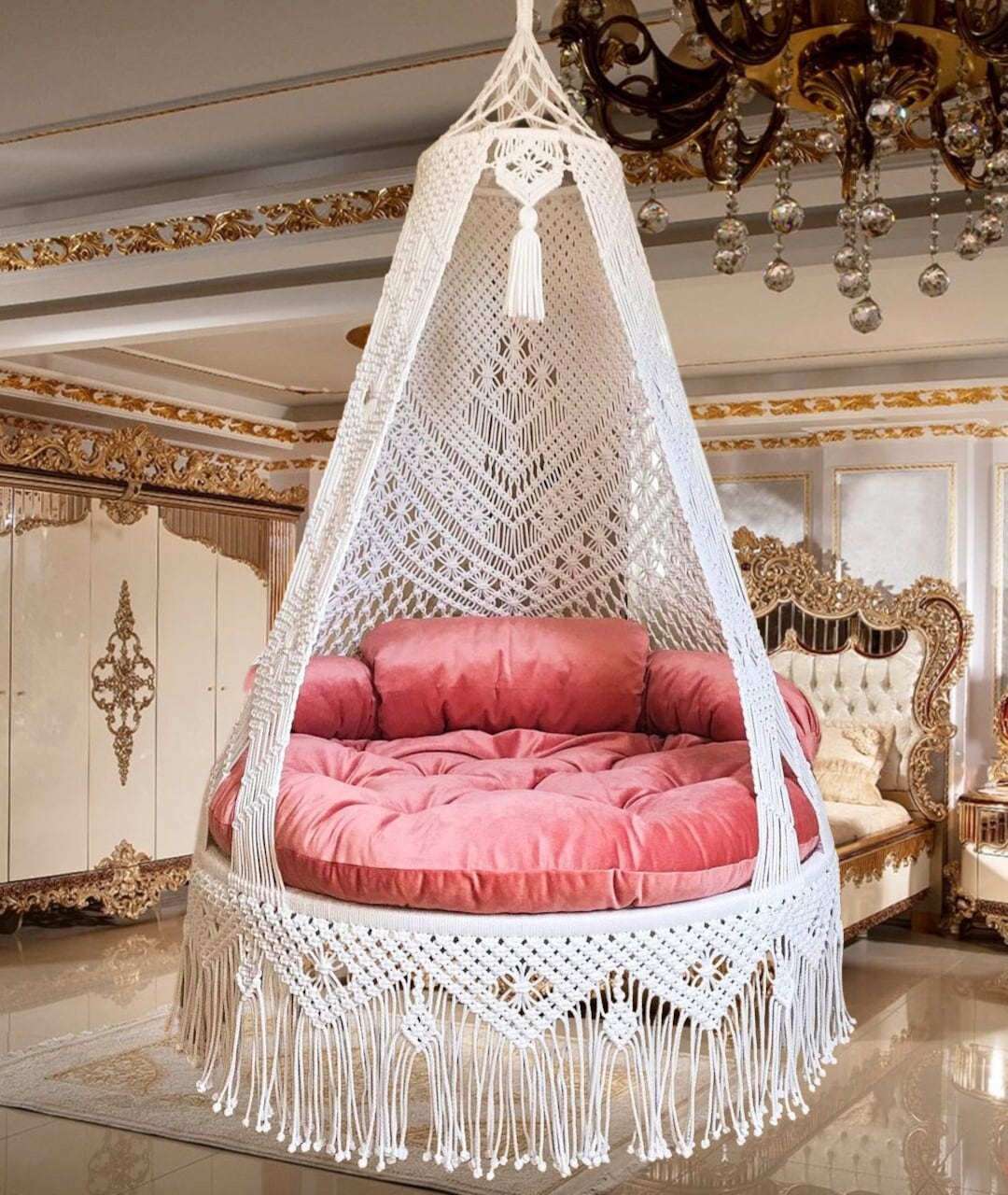 Macrame Swing, Macrame Swing Chair, Macrame Round Swing, Hammock