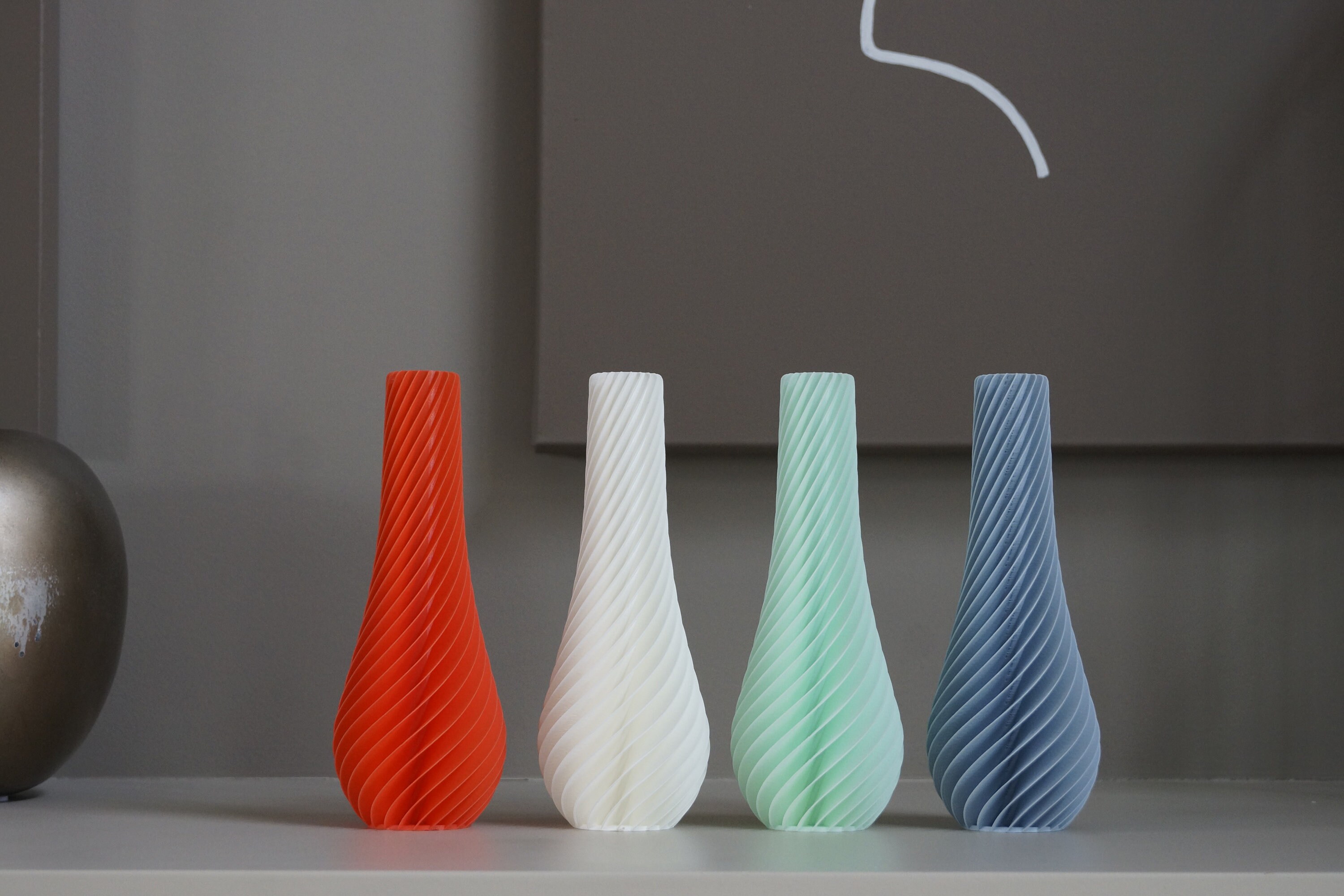 Vase Spirale Flute Imprimé en 3D