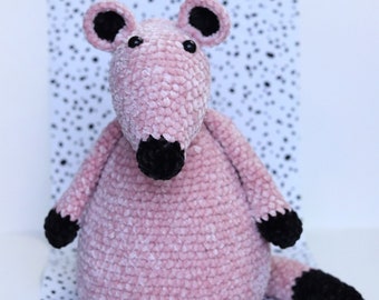 Deurstop zachte chenille voor binnenshuis gemaakt met amigurumi techniek