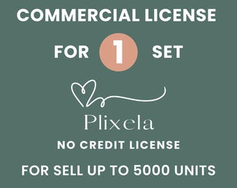 Commerciële licentie, geen kredietlicentie vereist voor gebruik van één set digitale producten, digitale download