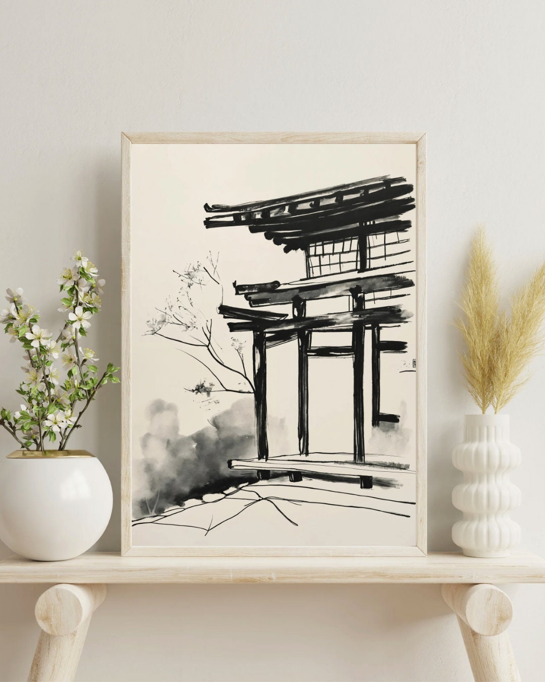 5 Japandi Wall Art Prints, Japanese Minimalism. Serene, Modern, Perfect ...