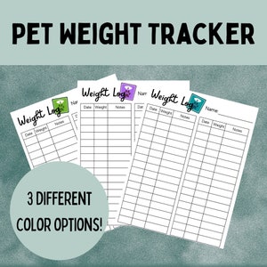 Dog Weight Tracker Etsy