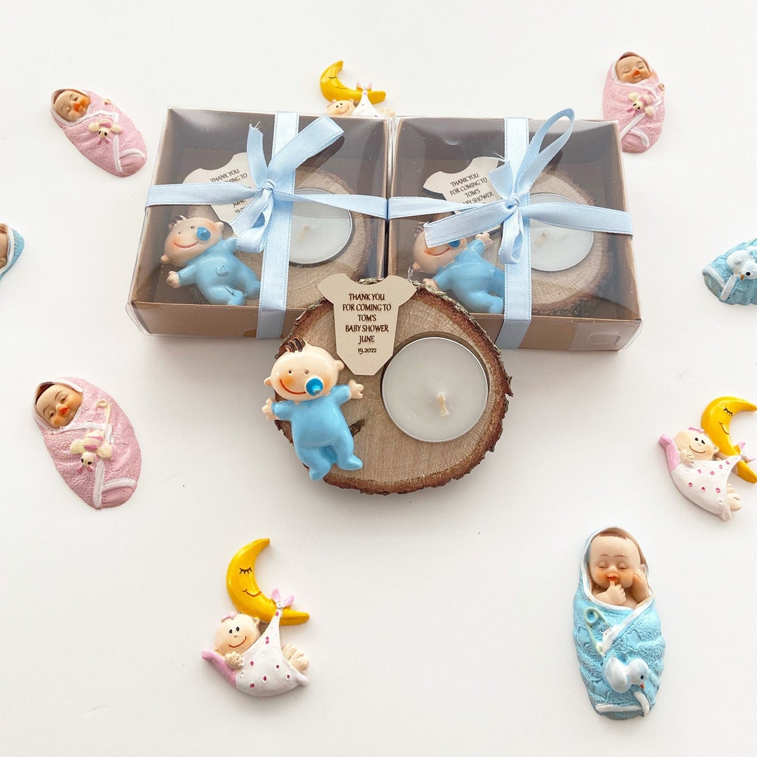 Personalized Baby Shower Favor Wooden Candle Favors for - Etsy