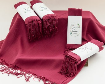 Chal Pashmina de boda, chal personalizado, bufanda de boda, chal de dama de honor, envoltura de Pashmina, chales para boda, bufandas de chal de boda