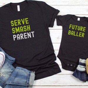Mommy&Me Pickleball Shirt, Pickleball baby bodysuit, Matching Shirt, Dad and Kid Shirt, Fathers Day Tee, Funny Matching Tee, Pickleball Mom