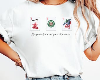 Mahjong Shirt, Matching Mahjong Club Tee, Gift for Mahjong Lover, Funny Mahj Tee, Comfort Colors Mahj Night Shirt, Mahjong Tournament Tshirt