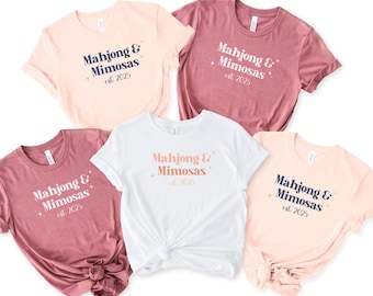 Personalized Mahjong Shirt, Matching Mahjong Club Tee, Custom Gift for Mahjong Lover, Funny Mahj Tee, Mahj Night Shirt, Mahjong Tournament T