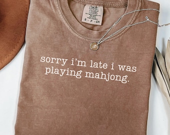 Mahjong Shirt, Matching Mahjong Club Tee, Gift for Mahjong Lover, Funny Mahj Tee, Comfort Colors Mahj Night Shirt, Mahjong Tournament Tshirt