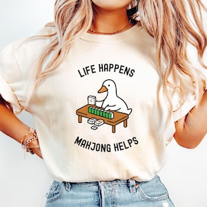Funny Mahjong Shirt, Matching Mahjong Club Tee, Gift for Mahjong Lover, Funny Mahj Tee, Comfort Colors Mahj Night Shirt, Mahjong Tshirt