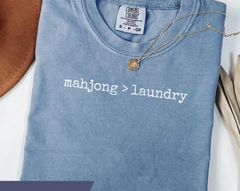 Mahjong Mom Shirt, Funny Mahjong TShirt, Gift for Mahjong Lover, Funny Mahj Tee, Mothers Day Gift, Comfort Colors Mahj Night Shirt