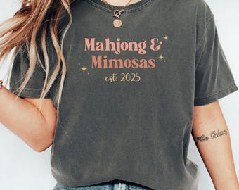 Personalized Mahjong Shirt, Matching Mahjong Club Tee, Custom Gift for Mahjong Lover, Funny Mahj Tee, Mahj Night Shirt, Mahjong Tournament T