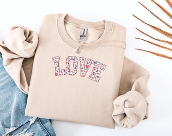 Love Valentines Day Sweatshirt, Cute Valentines Day Shirt, Love Sweater, Valentines Gift, Girlfriend Gift, Valentines Day Gift, Couples Gift