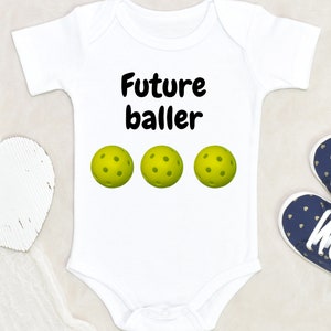 Future Baller Pickleball Baby Bodysuit, Pickleball Baby Bodysuit, Sports Baby bodysuit, Baby Shower Gift, Pickleball baby, Future Pickleball