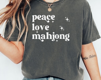 Mahjong Shirt, Matching Mahjong Club Tee, Gift for Mahjong Lover, Funny Mahj Tee, Comfort Colors Mahj Night Shirt, Mahjong Tournament Tshirt
