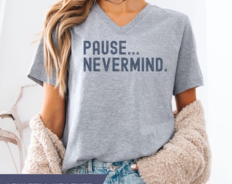 Pause Nevermind Funny Mahjong Shirt, Gift for Mahjong Lover, Funny Mahj Tee, Comfort Colors Mahj Night Shirt, Mahjong Tournament Tshirt