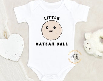 Little Matzah Ball Passover Baby Outfit, Funny Matzo Ball Baby Bodysuit, Jewish Newborn Passover Baby Clothes, Baby Shower Gift, Matzah Ball