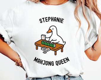 Personalized Mahjong Shirt, Matching Mahjong Club Tee, Custom Gift for Mahjong Lover, Funny Mahj Tee, Mahj Shirt, Mahjong Tournament Tshirt