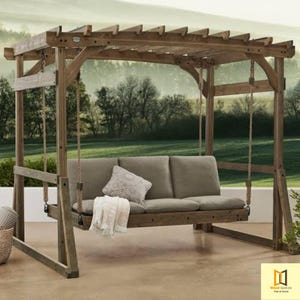 DIY Outdoor Arbor Swing Bench , Cutting list and step by step guide