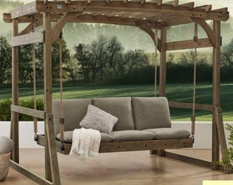 DIY Outdoor Arbor Swing Bench , Cutting list and step by step guide