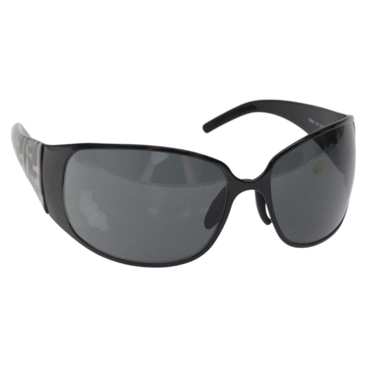 Vintage Fendi Sunglasses FF Logo Black Metal Frame Wrap  display picture 3