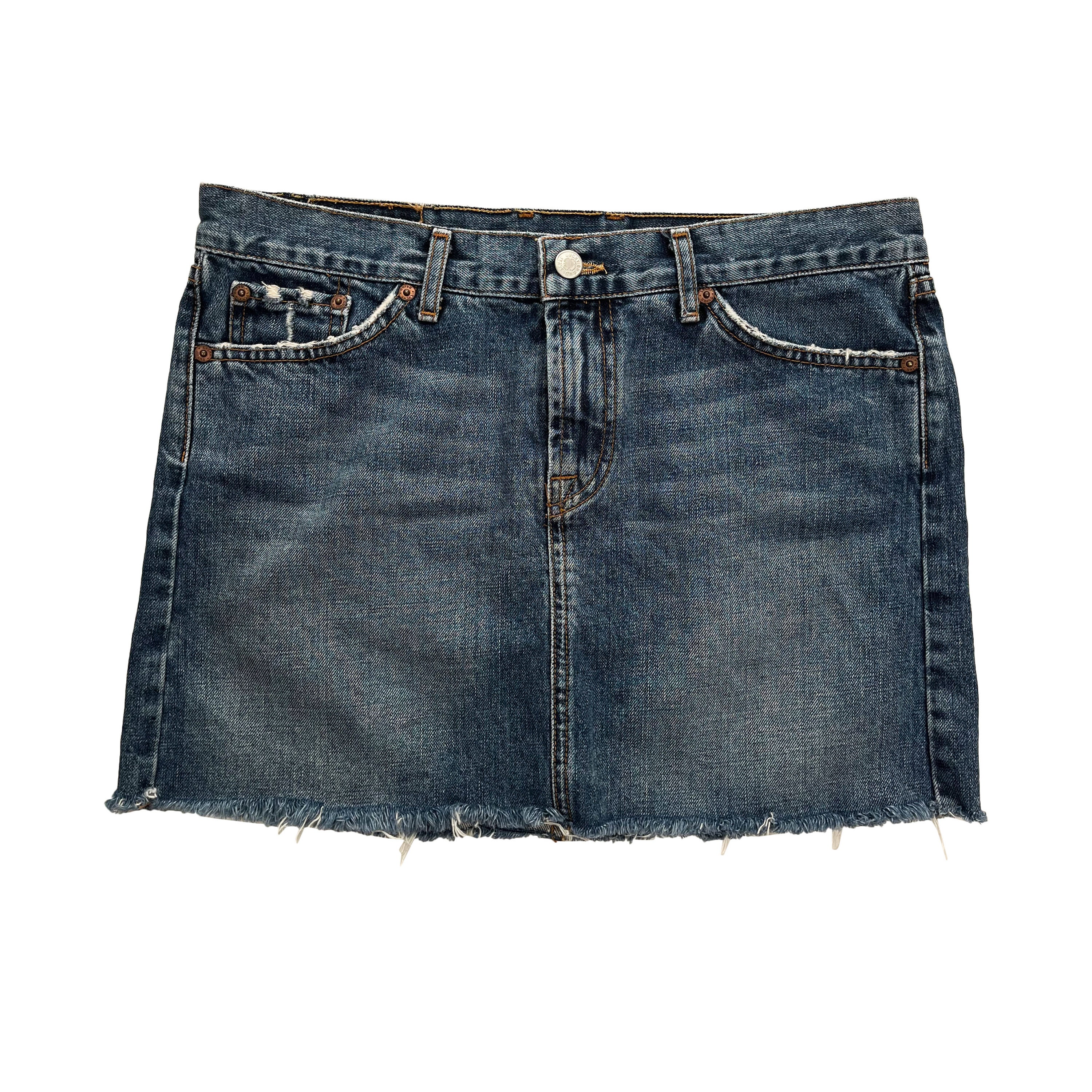 denim micro mini