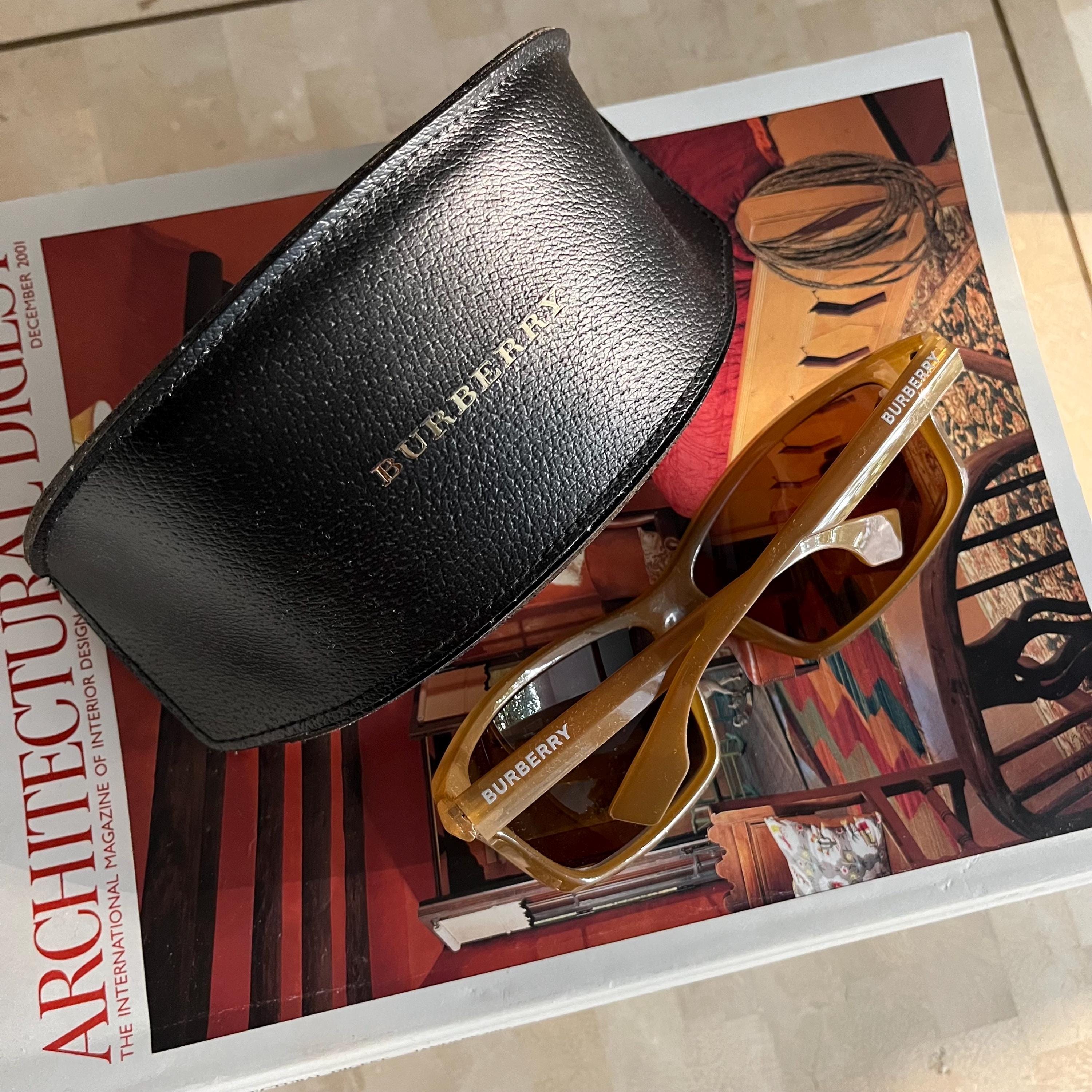 Vintage Burberry Shield Sunglasses, Opal Nude, Leather Case  display picture 2