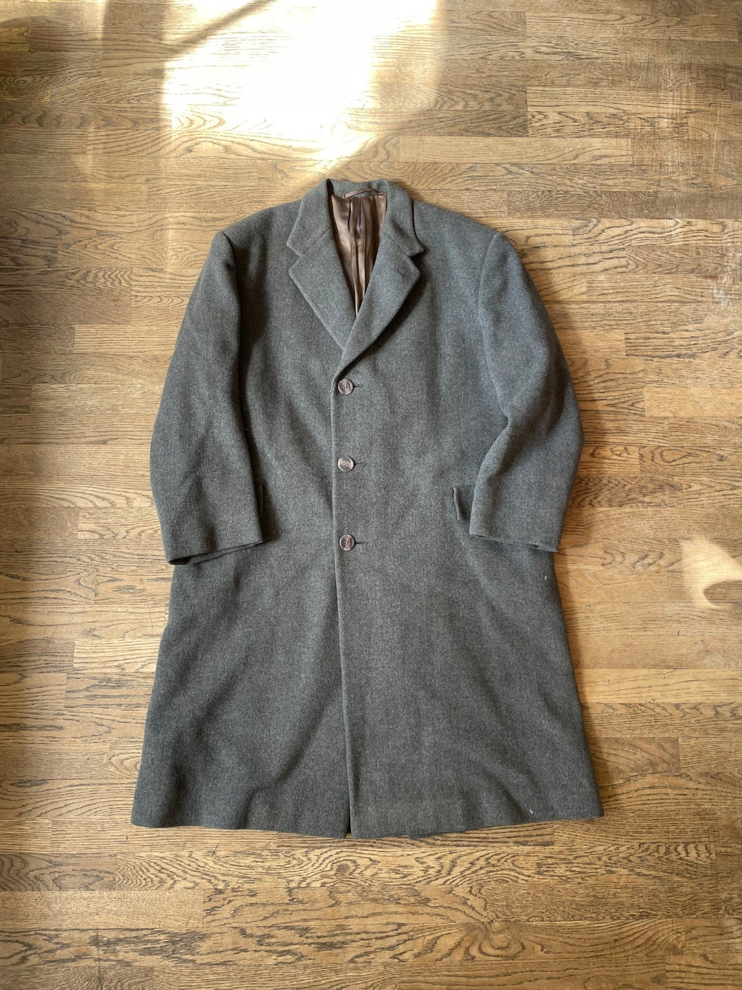 1950s Mens Tan Wool Winter Coat main image 0