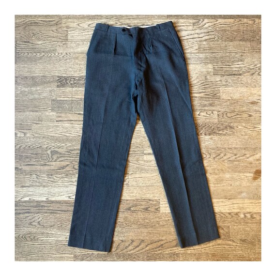 パンツ 1960s French vintage summer trousers VINTAGE FRENCH WORKWEAR BLUE HBT BUCKLE BACK TROUSERS PANTS