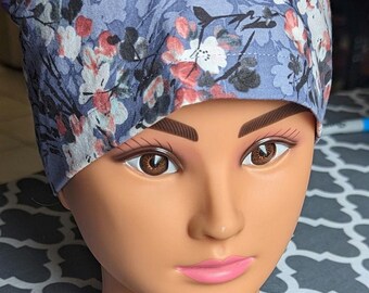 Lavender flowers scrub cap