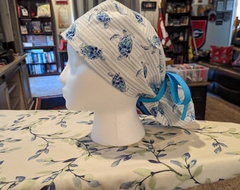 Turtles pony tail scrub cap