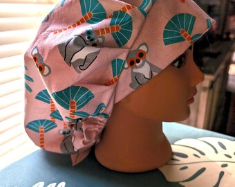 Koala Print Bouffant with Elastic sewn in the rim
