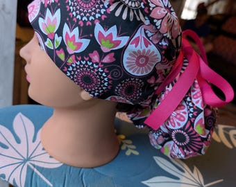 pink flower ponytail