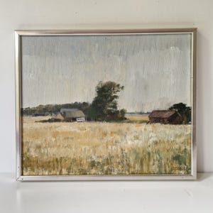 Vintage Oil Painting - Swedish artwork - landscape painting - Framed - Ready to hang - art gift idea