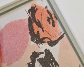 額入りマルク・シャガール版画: デリエール・ル・ミロワール、56.5 x