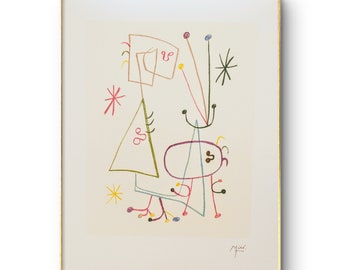 Joan Miro original Lithograph after, Paris Maeght Editeur 2004, family, great art gift