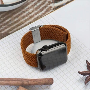 Adjustable Braided Solo Loop with Buckle Compatible Witch Apple Watch Band 38mm-40mm-41mm / 42mm-44mm-45mm, iWatch Series 7 6 5 4 3 2 1 SE