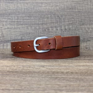 Womens Italian Leather Belt Made in England by Ashford Ridge (1&quot;) Tan, Full Grain, Gift, Christmas, Anniversary, Birthday, Husband, Dress