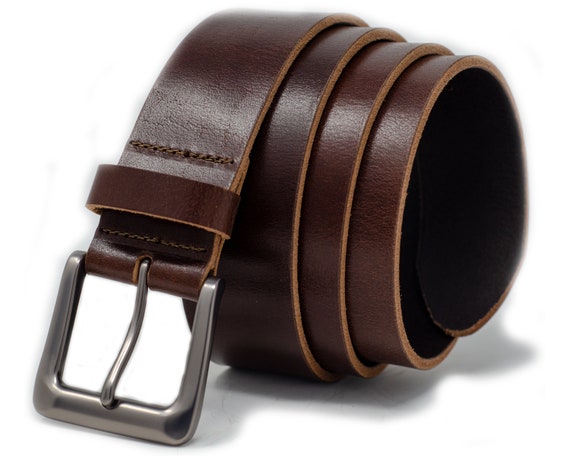 Ceinture Grise Pour Costume - Cuir Pleine Fleur "Corentin" - Ma