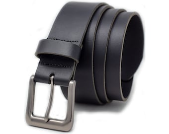 Dorset Made Full Grain Leather 38mm Belt by Ashford Ridge (1.5") in Black