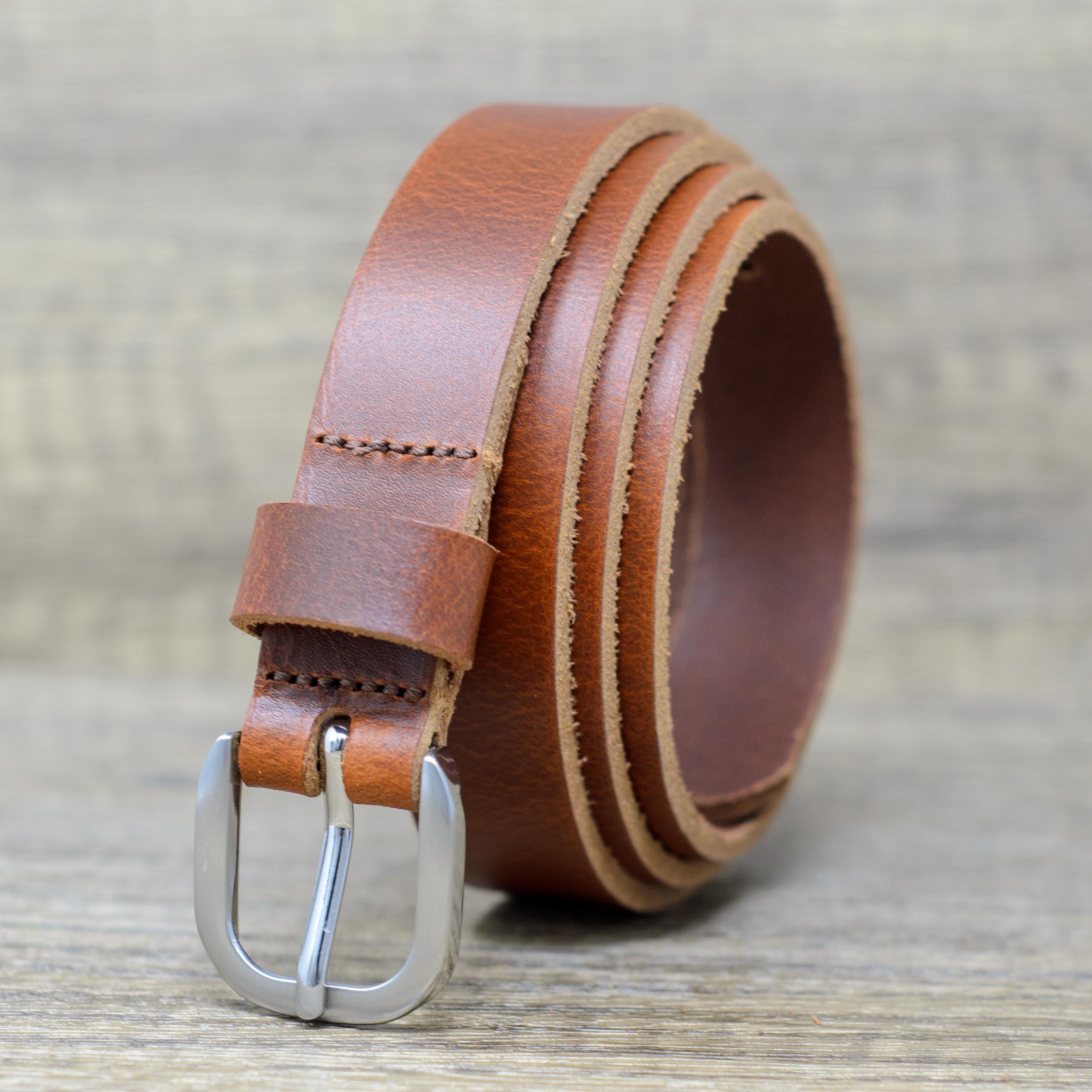 Womens Full Grain Leather Belt: Ashford Ridge London Tan  display picture 2